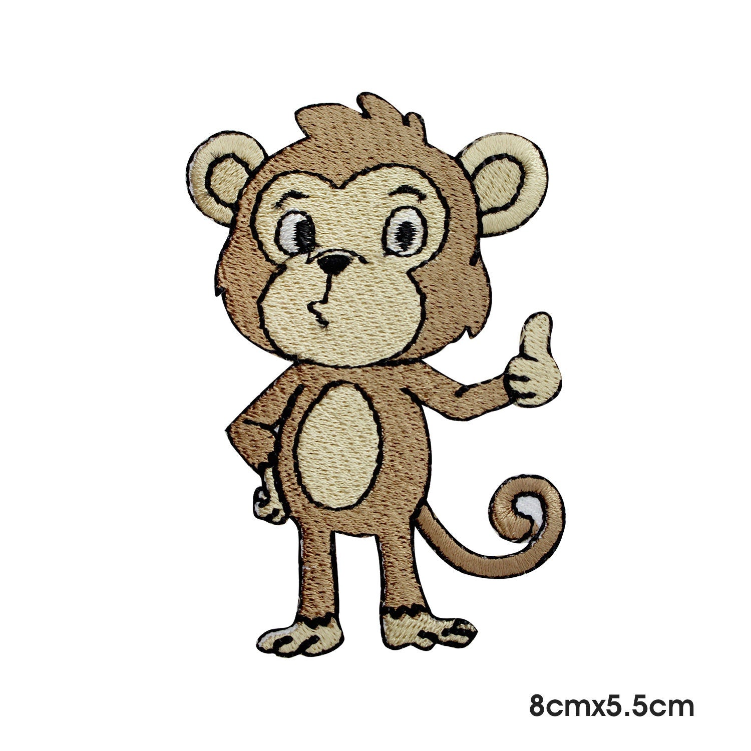 Monkey Patch Cute Monkey Thumbs Up Patch Kids Rhymes Patch Husky