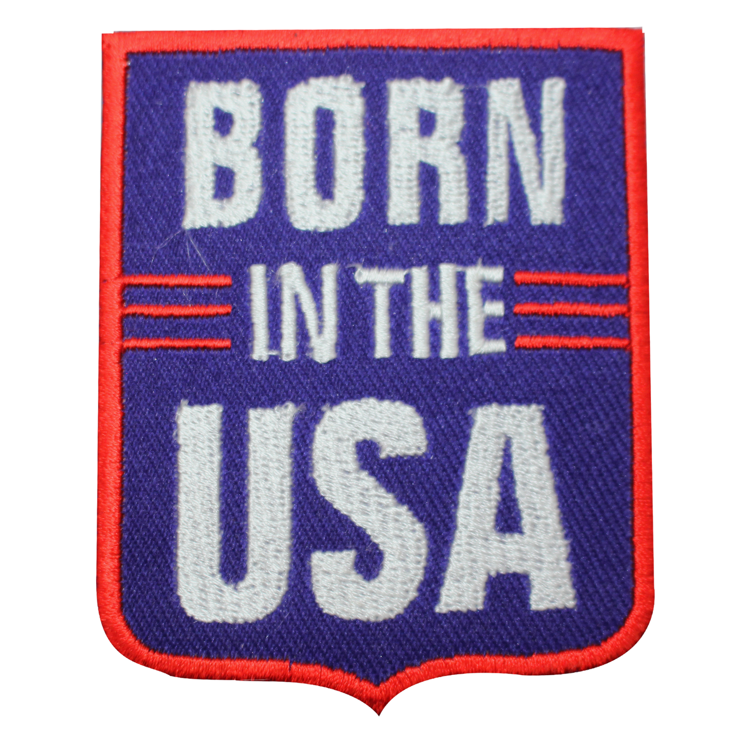 Humorous patch, Born in the USA, cool patch Embroidered Iron on Sew on Patch Badge For Clothes etc. 7X6cm