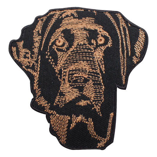 Labrador Brown face Embroidered Iron on Sew on Patch Badge For Clothes etc. 8 x 8.5cm