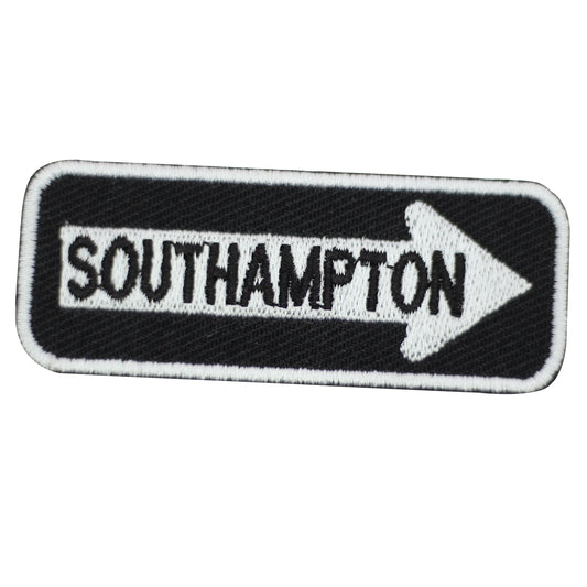 Southampton Road Sign Biker Embroidered Iron on Sew on Patch Badge For Clothes etc. 7.5x3cm