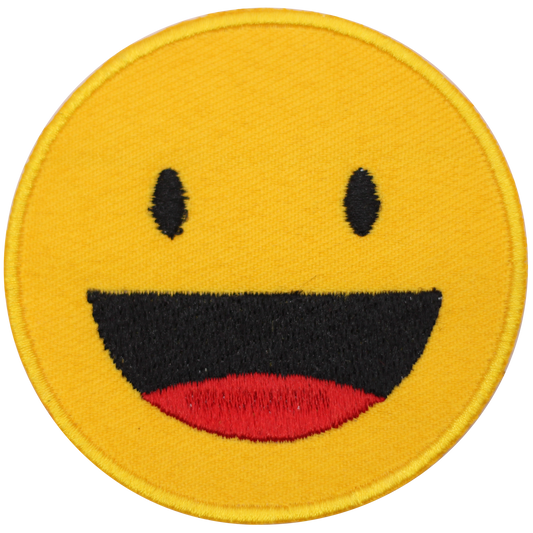 Grinning Face Patch Embroidered Iron on Sew on Patch Badge For Clothes etc.7cm