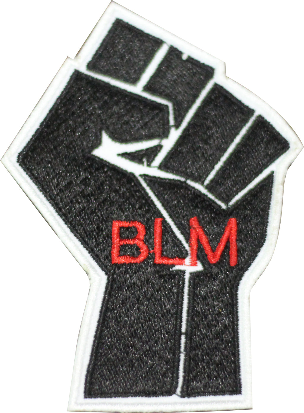 Black Lives Matter BLM Hand Fist Embroidered Iron on Sew on Patch Badge For Clothes etc. 9.5 X 7 CM