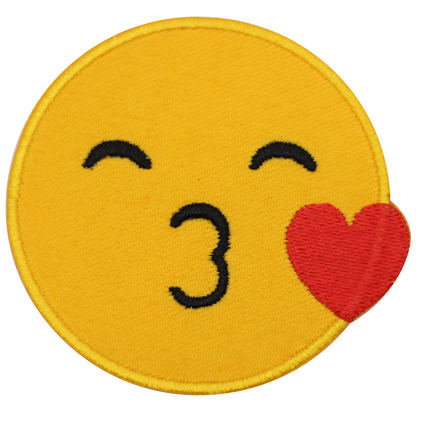 Face Blowing kiss emoji Patch Embroidered Iron on Sew on Patch Badge For Clothes etc.7cm