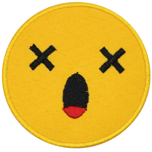 Astonished face emoji Embroidered Iron on Sew on Patch Badge For Clothes etc.7cm