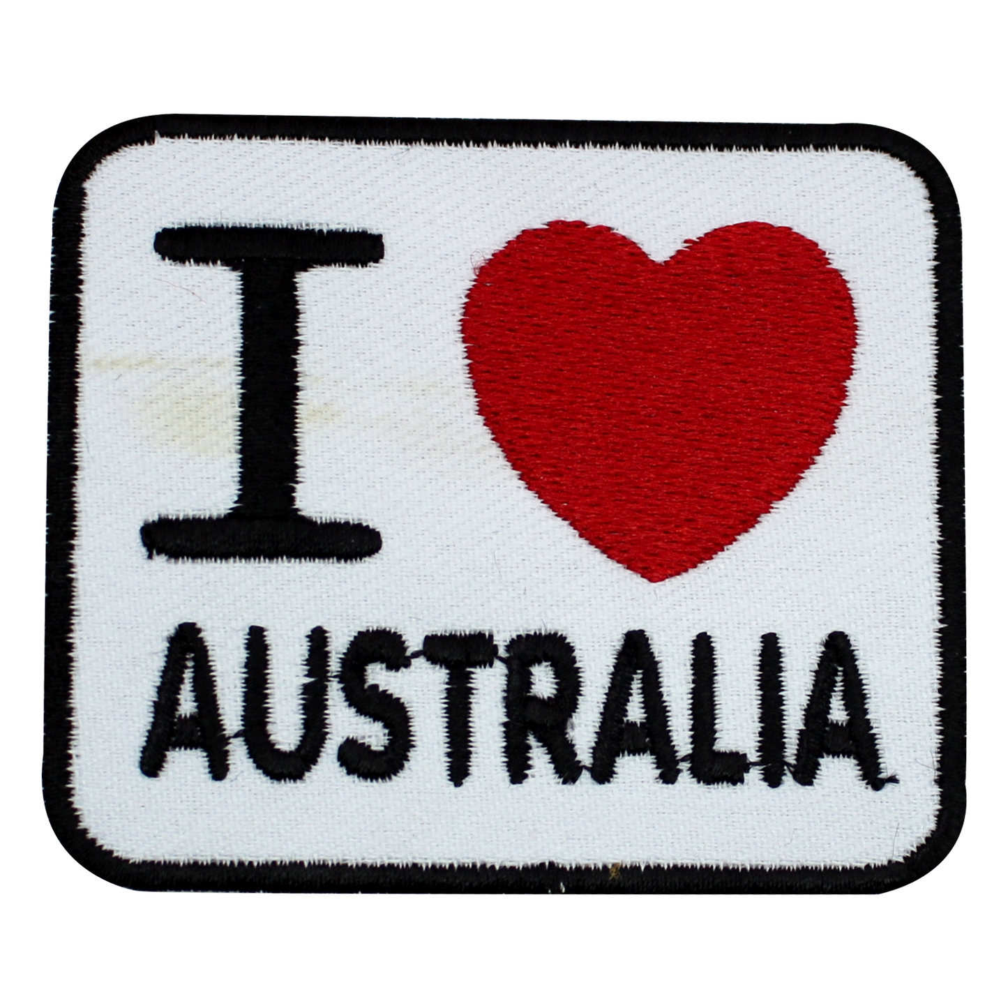 I Love Australia Embroidered Iron on Sew on Patch Badge For Clothes etc. 7x6cm