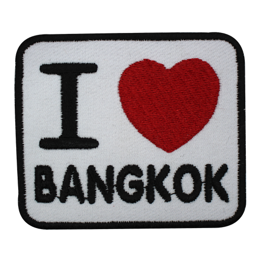 I Love Bangkok Embroidered Iron on Sew on Patch Badge For Clothes etc. 7x6cm