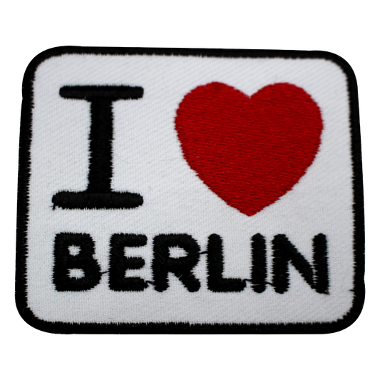 I Love Berlin Embroidered Iron on Sew on Patch Badge For Clothes etc. 7x6cm