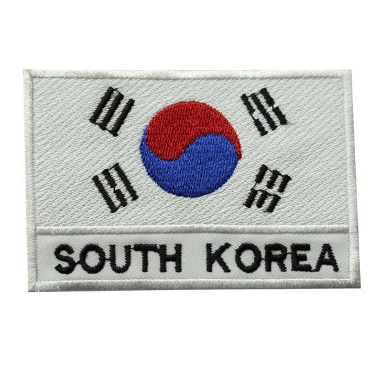 S. KOREA National Flag Embroidered Iron on Sew on Patch Badge For Clothes etc.