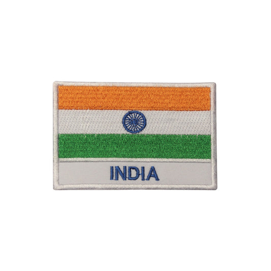 India National Flag Embroidered Iron on Sew on Patch Badge For Clothes 6 X 9 CM etc.