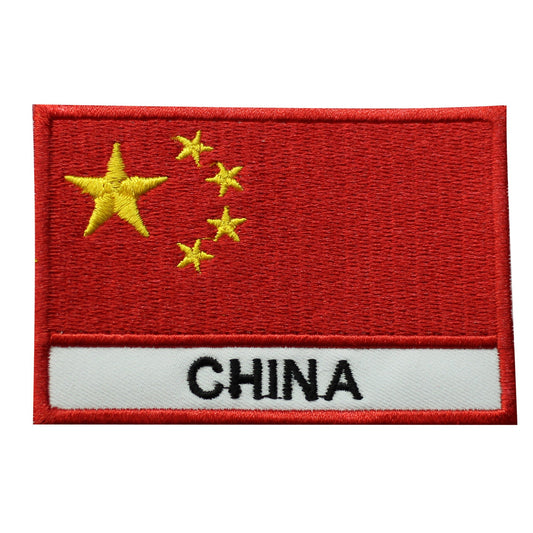 CHINA National Flag Embroidered Iron on Sew on Patch Badge For Clothes etc.