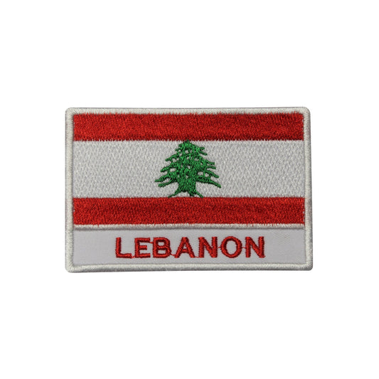 Lebanon National Flag Embroidered Iron on Sew on Patch Badge For Clothes etc.