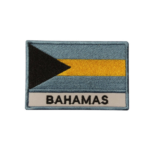 Bahamas National Flag Embroidered Iron on Sew on Patch Badge For Clothes etc.