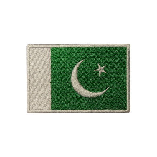 Pakistan National Flag Embroidered Iron on Sew on Patch Badge For Clothes etc.