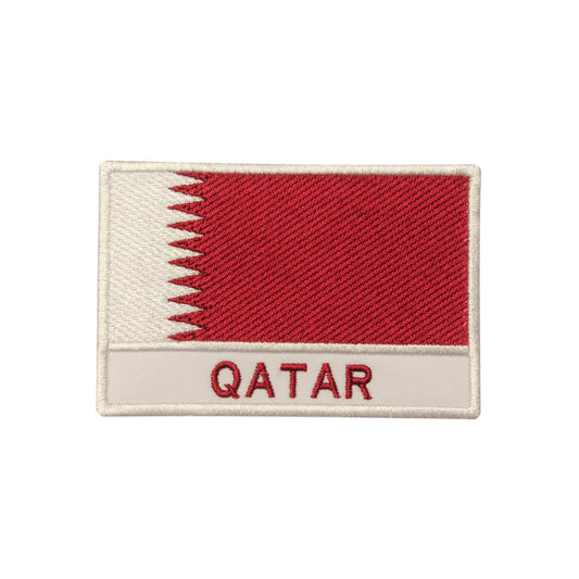 Qatar National Flag Embroidered Iron on Sew on Patch Badge For Clothes etc.