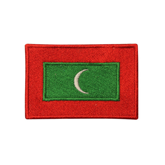 Maldives National Flag Embroidered Iron on Sew on Patch Badge For Clothes etc.