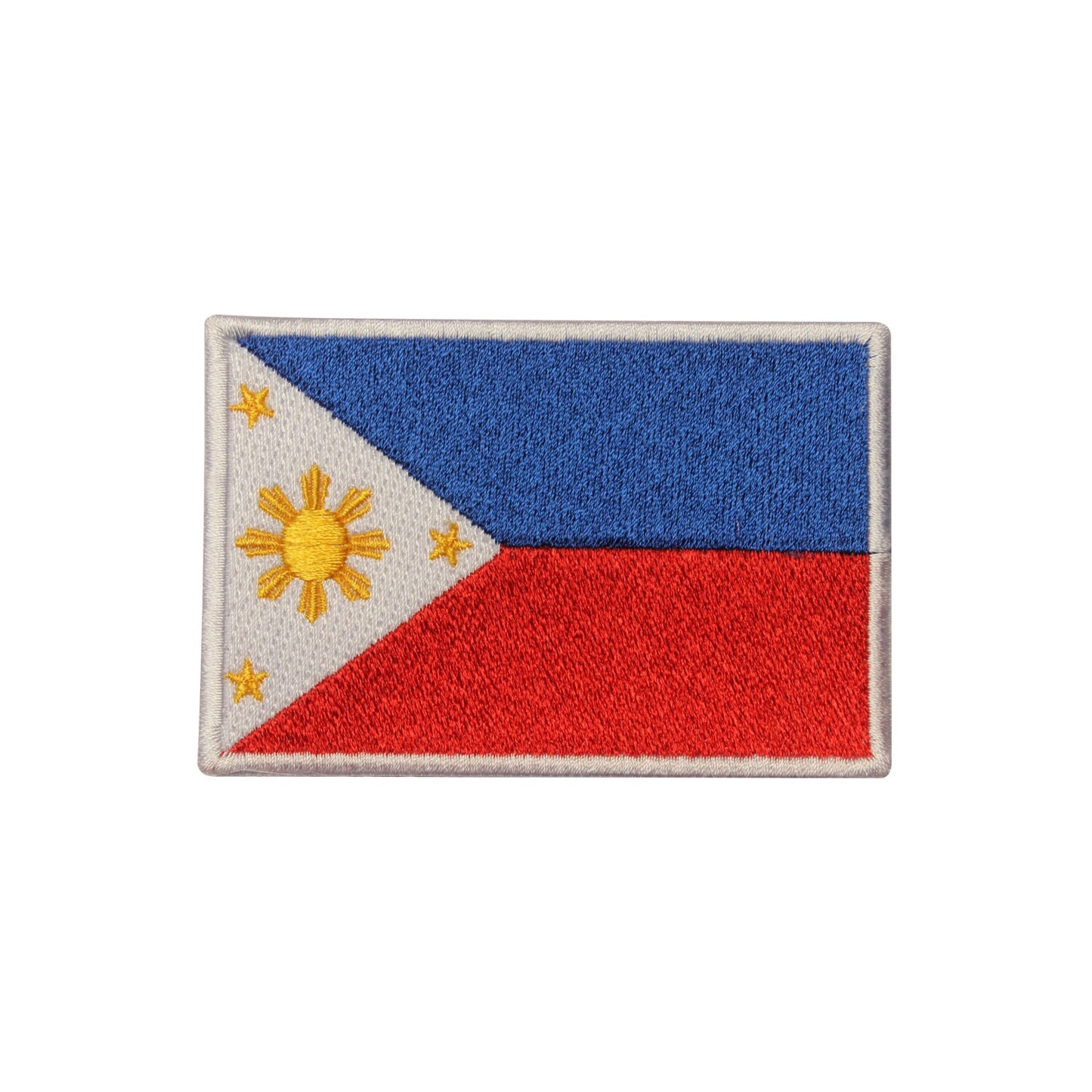 Philippines National Flag Embroidered Iron on Sew on Patch Badge For Clothes etc.