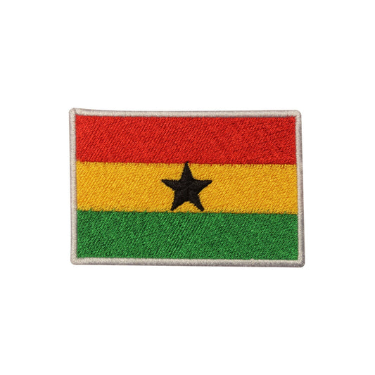 Ghana National Flag Embroidered Iron on Sew on Patch Badge For Clothes etc.