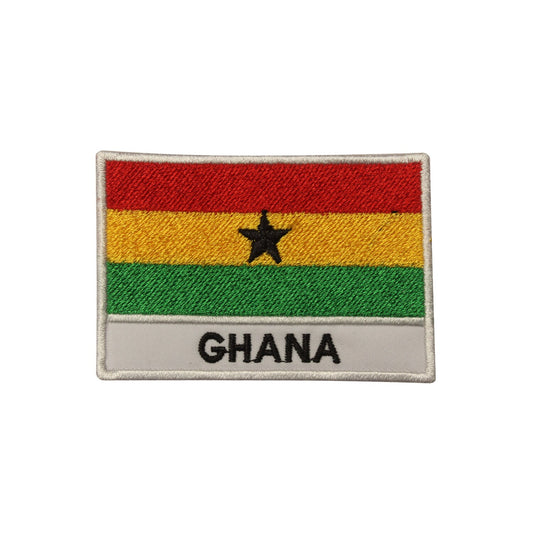 Ghana National Flag Embroidered Iron on Sew on Patch Badge For Clothes etc.