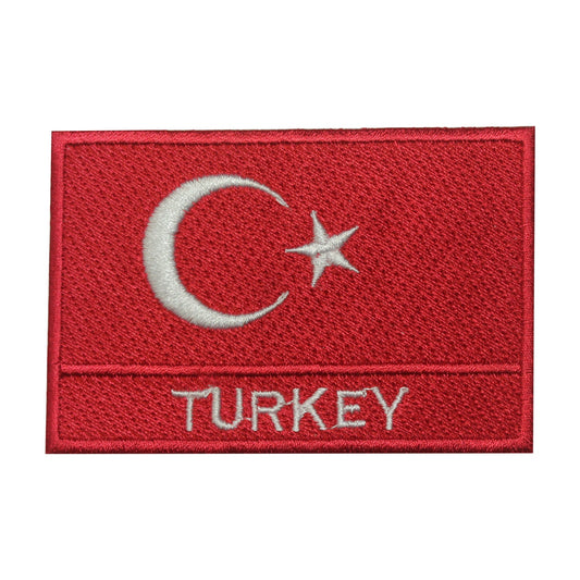 Turkey National Flag Embroidered Iron on Sew on Patch Badge For Clothes etc.