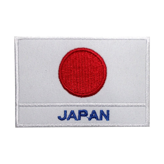 Japan National Flag Embroidered Iron on Sew on Patch Badge For Clothes etc.