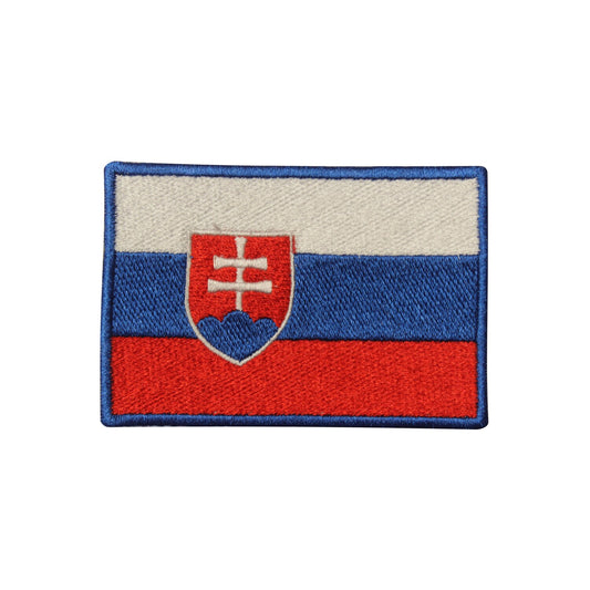 Slovakia National Flag Embroidered Iron on Sew on Patch Badge For Clothes etc.