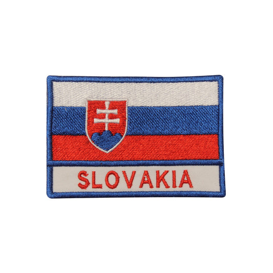 Slovakia National Flag Embroidered Iron on Sew on Patch Badge For Clothes etc.