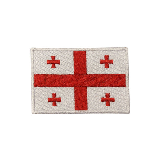 Georgia National Flag Embroidered Iron on Sew on Patch Badge For Clothes etc.