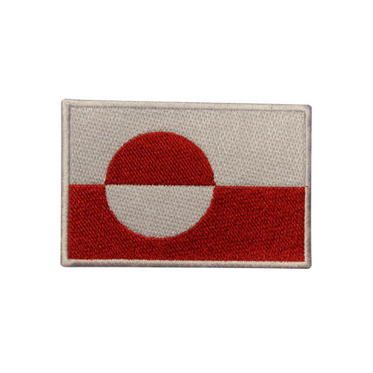 Greenland National Flag Embroidered Iron on Sew on Patch Badge For Clothes etc.