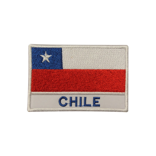 Chile National Flag Embroidered Iron on Sew on Patch Badge For Clothes etc.