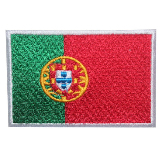 Portugal National Flag Embroidered Iron on Sew on Patch Badge For Clothes etc.