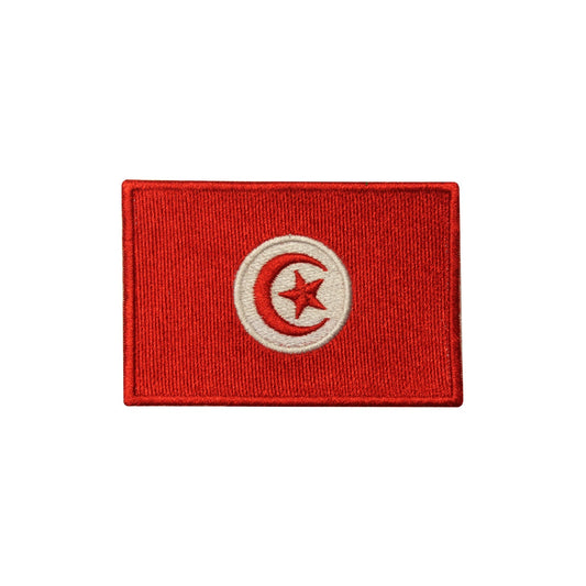 Tunisia National Flag Embroidered Iron on Sew on Patch Badge For Clothes etc.