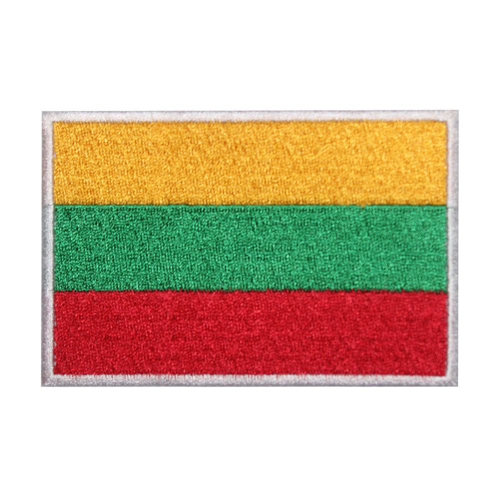 Lithuania National Flag Embroidered Iron on Sew on Patch Badge For Clothes etc.