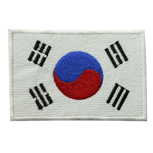 S. KOREA National Flag Embroidered Iron on Sew on Patch Badge For Clothes 6 X 9 CM etc.