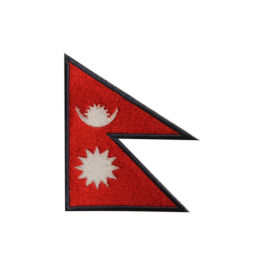 Nepal National Flag Embroidered Iron on Sew on Patch Badge For Clothes 6 X 9 CM etc.