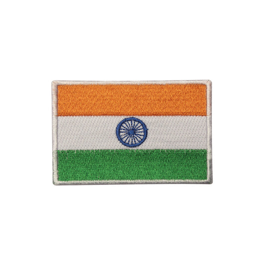 India National Flag Embroidered Iron on Sew on Patch Badge For Clothes 6 X 9 CM etc.