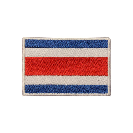 Costa Rica National Flag Embroidered Iron on Sew on Patch Badge For Clothes 6 X 9 CM etc.