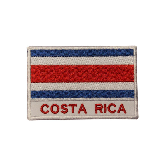 Costa Rica National Flag Embroidered Iron on Sew on Patch Badge For Clothes 6 X 9 CM etc.