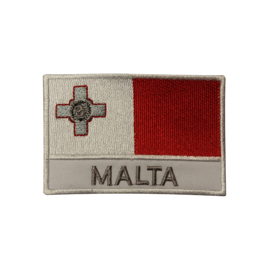 Malta National Flag Embroidered Iron on Sew on Patch Badge For Clothes 6 X 9 CM etc.