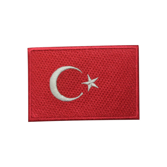 Turkey National Flag Embroidered Iron on Sew on Patch Badge For Clothes etc.