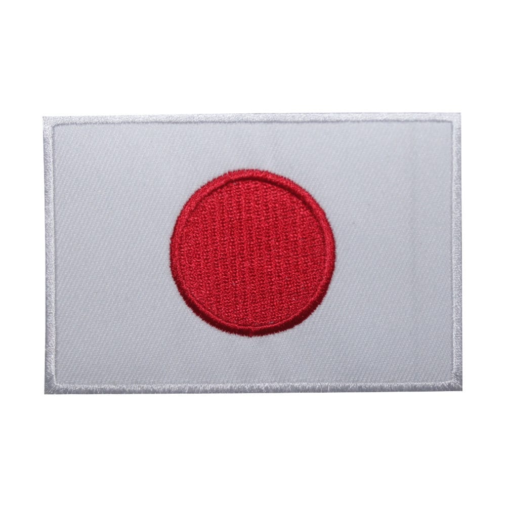 Japan National Flag Embroidered Iron on Sew on Patch Badge For Clothes etc.