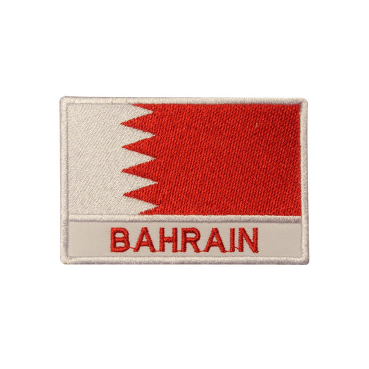 Bahrain National Flag Embroidered Iron on Sew on Patch Badge For Clothes etc.