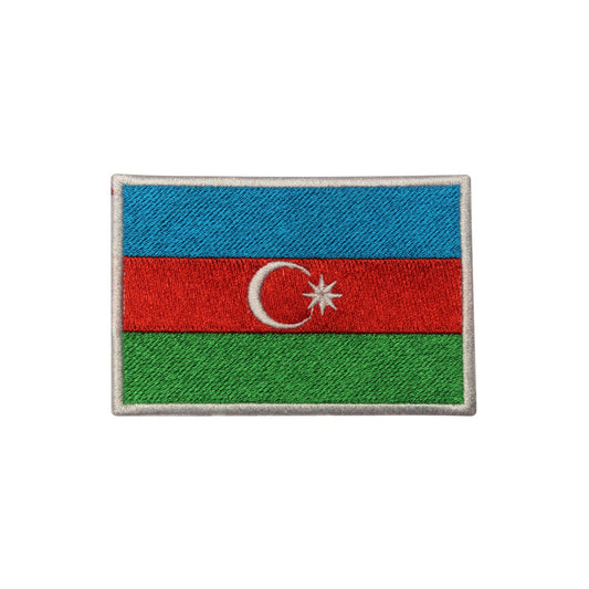 AZERBAIJAN National Flag Embroidered Iron on Sew on Patch Badge For Clothes etc.