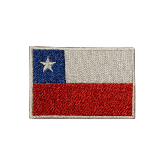 Chile National Flag Embroidered Iron on Sew on Patch Badge For Clothes etc.