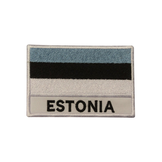 Estonia National Flag Embroidered Iron on Sew on Patch Badge For Clothes etc.