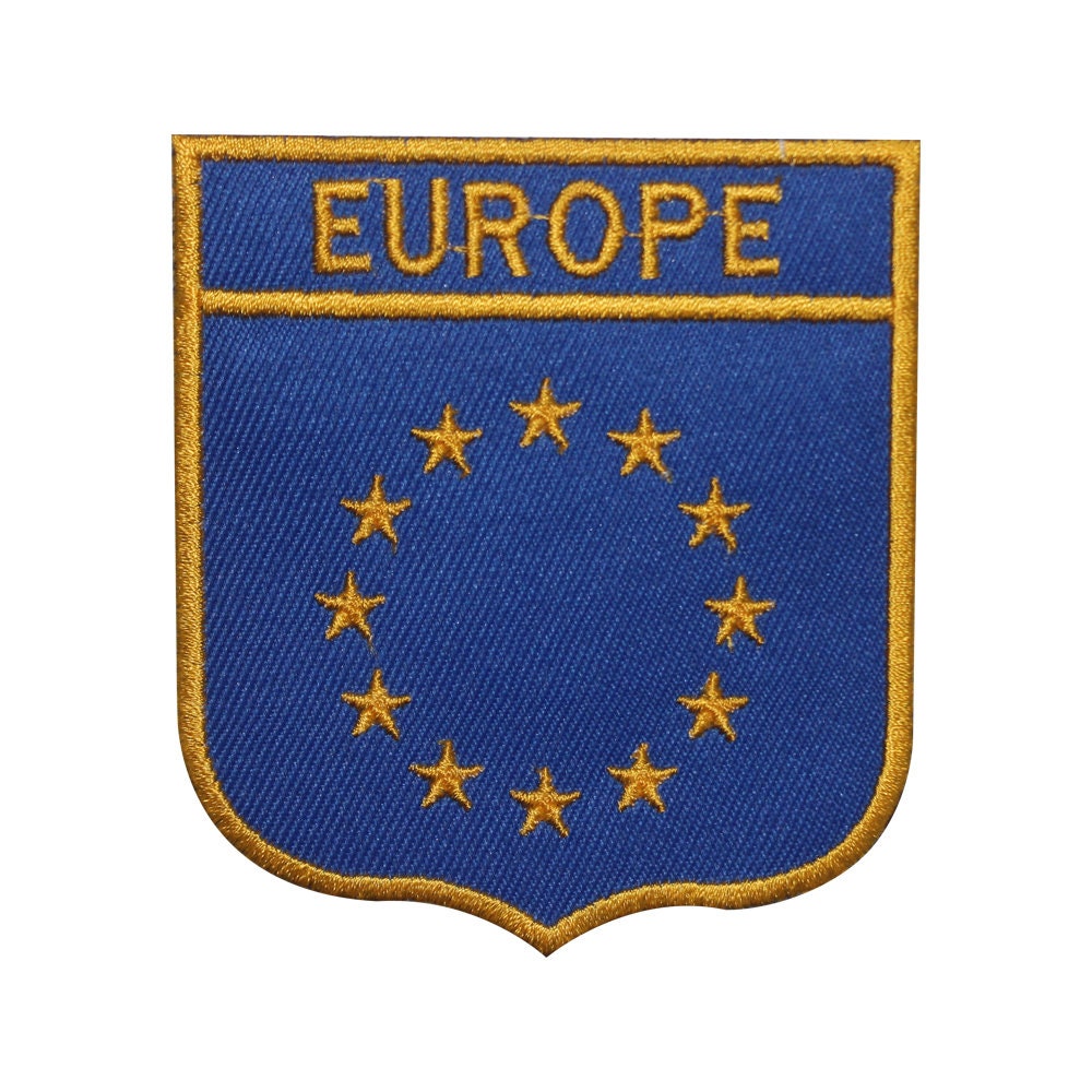 Europe Emblem National Flag Embroidered Iron on Sew on Patch Badge For Clothes etc.