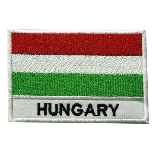 Hungary National Flag Embroidered Iron on Sew on Patch Badge For Clothes etc.