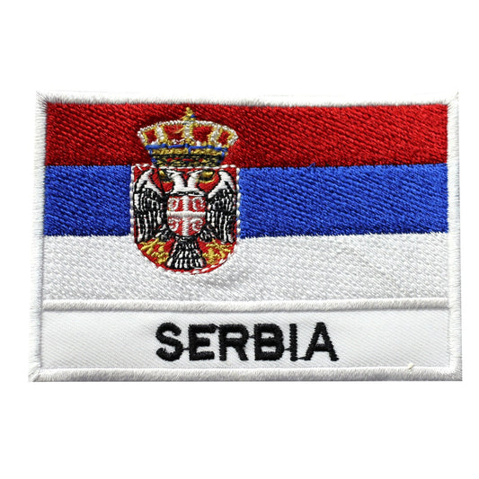 Serbia National Flag Embroidered Iron on Sew on Patch Badge For Clothes etc.