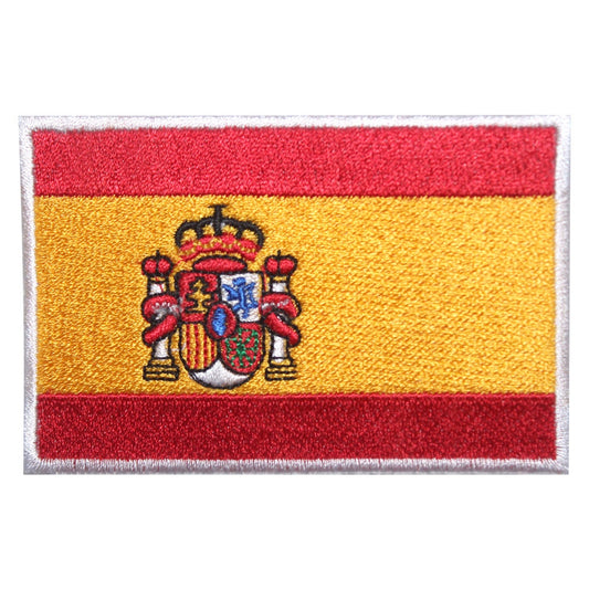 Spain National Flag Embroidered Iron on Sew on Patch Badge For Clothes etc.