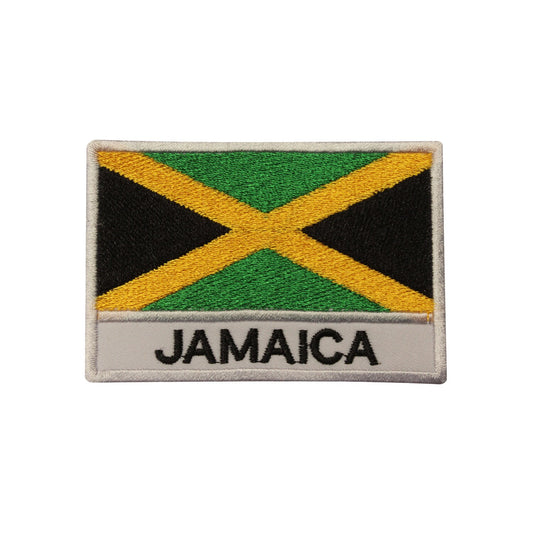 Jamaica National Flag Embroidered Iron on Sew on Patch Badge For Clothes etc. 9 x 6 cm