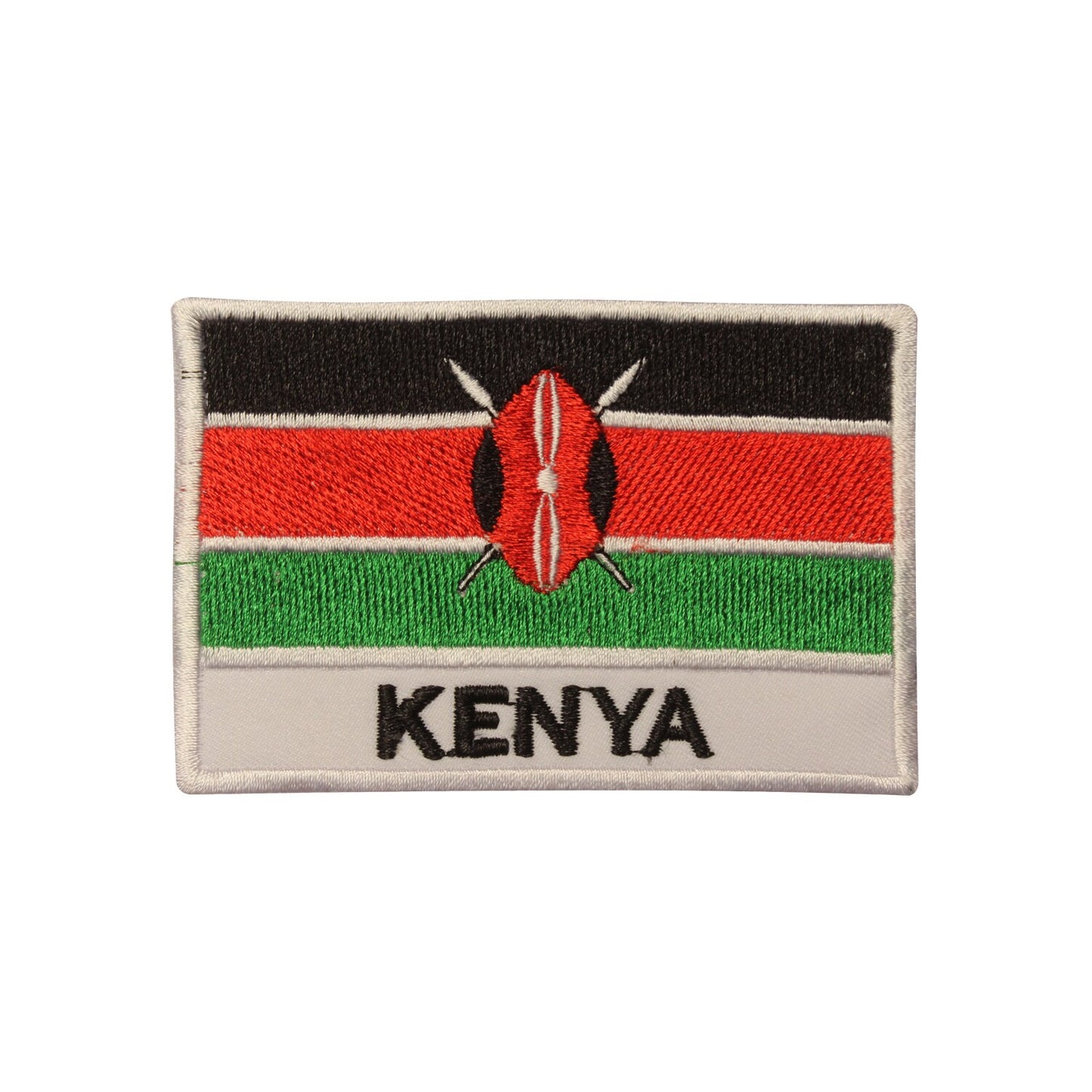 Kenya National Flag Embroidered Iron on Sew on Patch Badge For Clothes etc. 9 x 6 cm